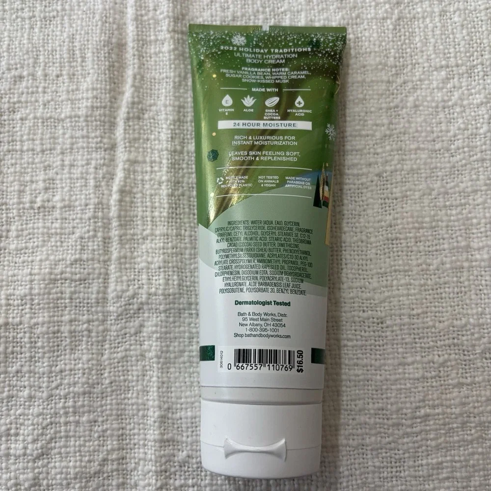 Bath & Body Works‎ Ultimate Hydration Body Cream VANILLA BEAN NOEL Bears Forest
